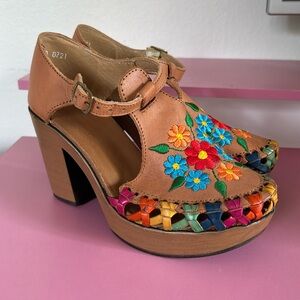 Mexican huarache sandal heels